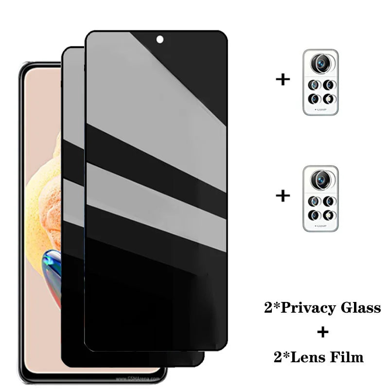 Anti-Spy Glass Protector for Redmi Note 12 Pro Privacy Screen Protector Redmi Note 12 5G Privacy Glass Film Note 12S Cristal Antiespia for Xiaomi Redmi Note12 Pro+ Tempered Glass Redmi Note 12 Pro Plus