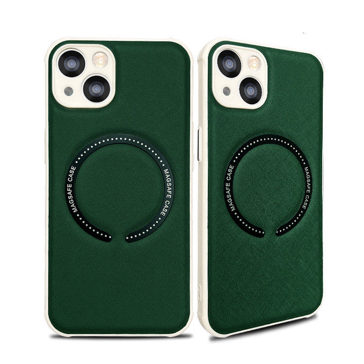 Leather Phone Case Iphone14 Mag Safe Magnetic Cross - Small Enterprise