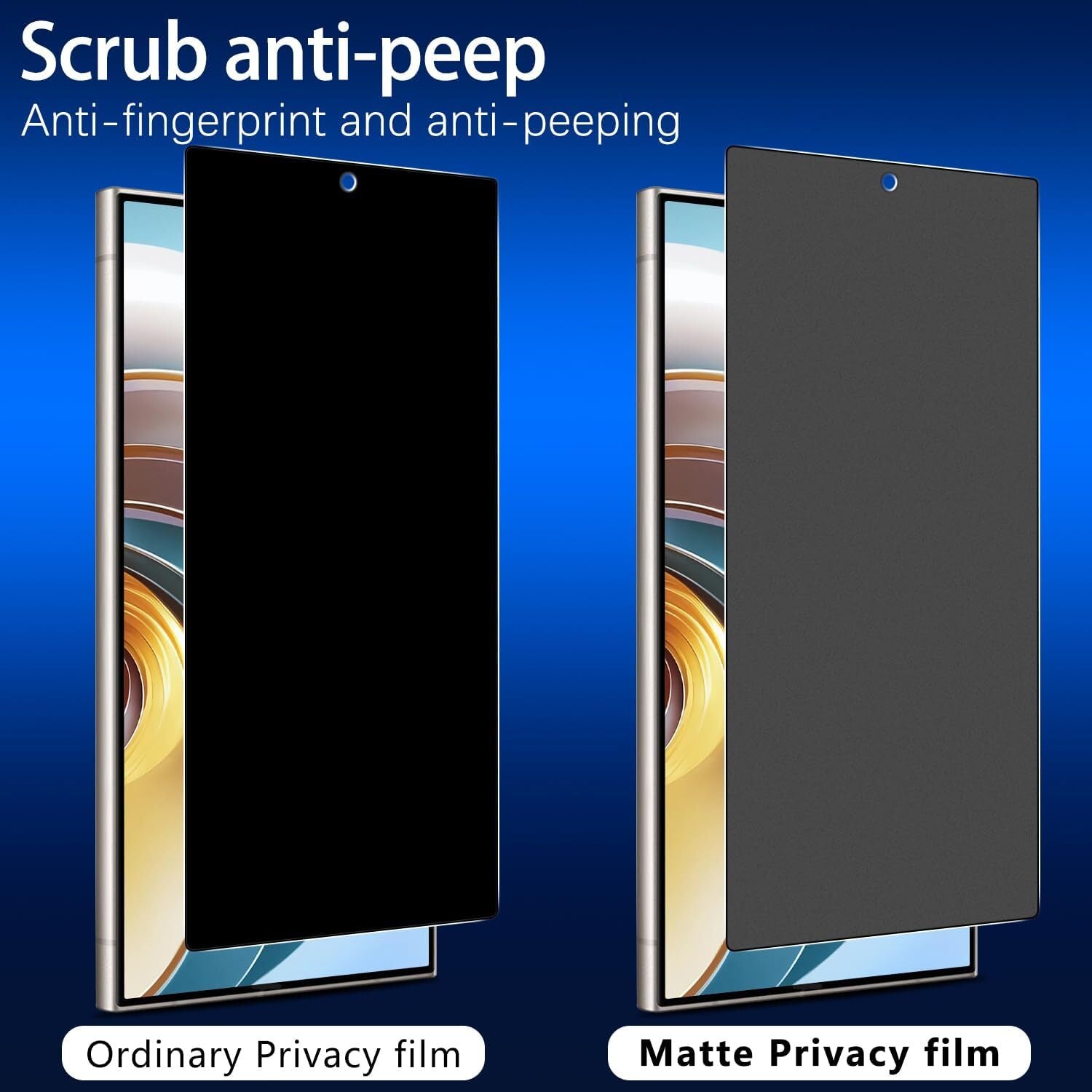 [2-Pack Matte Privacy Screen Protector for Samsung Galaxy S24 Ultra Tempered