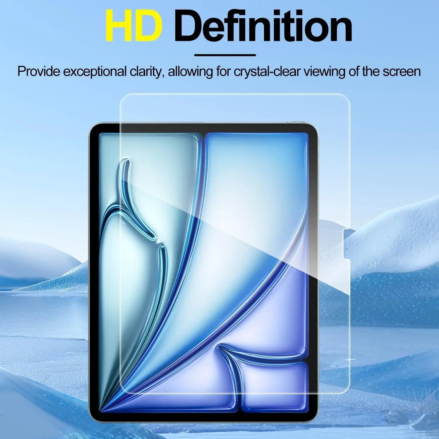 Glass for Ipad Pro 11 13 2024 M4 Glass Screen Protector for Ipad Air 13 2024 Air 6 11 2024 M2 Tempered Glass HD Film