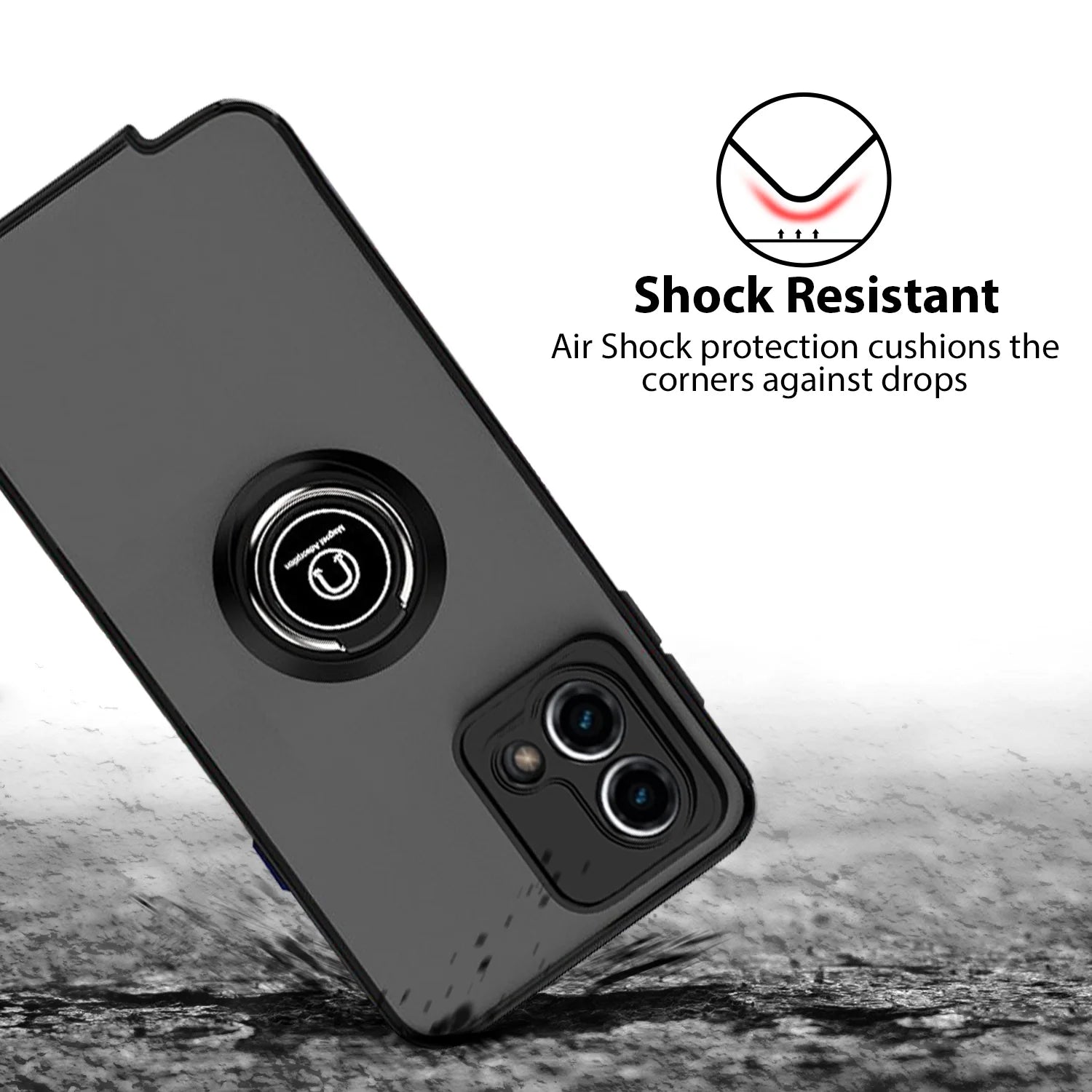 for Motorola Moto G Stylus 5G 2023 Phone Case, with Tempered Glass Screen Protector, 360 Degrees Rotating Metal Ring Magnetic Support Kickstand Cover for Moto G Stylus 5G 2023 (Red)