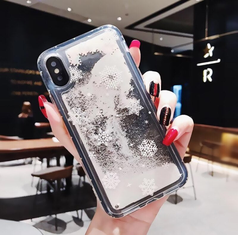 Compatible with Apple , Snowflakes Sands Mobile Shell Christmas - Small Enterprise