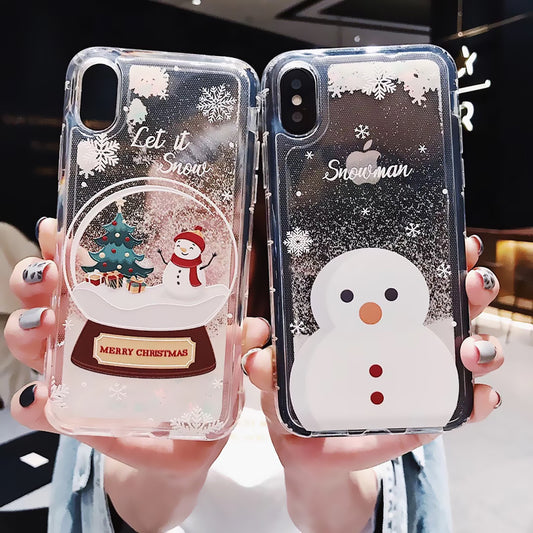 Compatible with Apple , Snowflakes Sands Mobile Shell Christmas - Small Enterprise