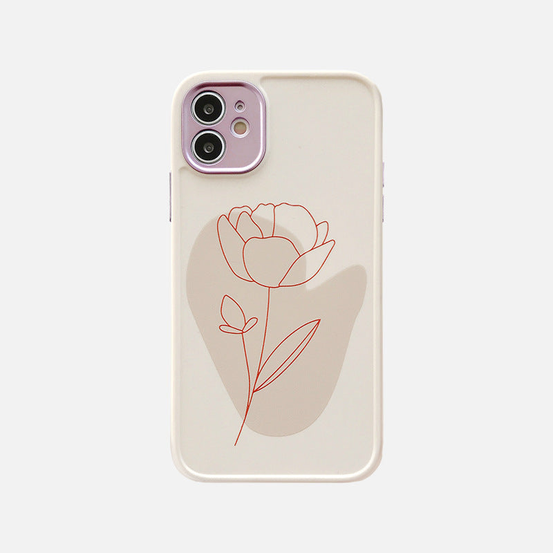 Compatible With , Compatible With , Vintage Leaf Flower Phone Case Shockproof Soft Back Cover - Small Enterprise