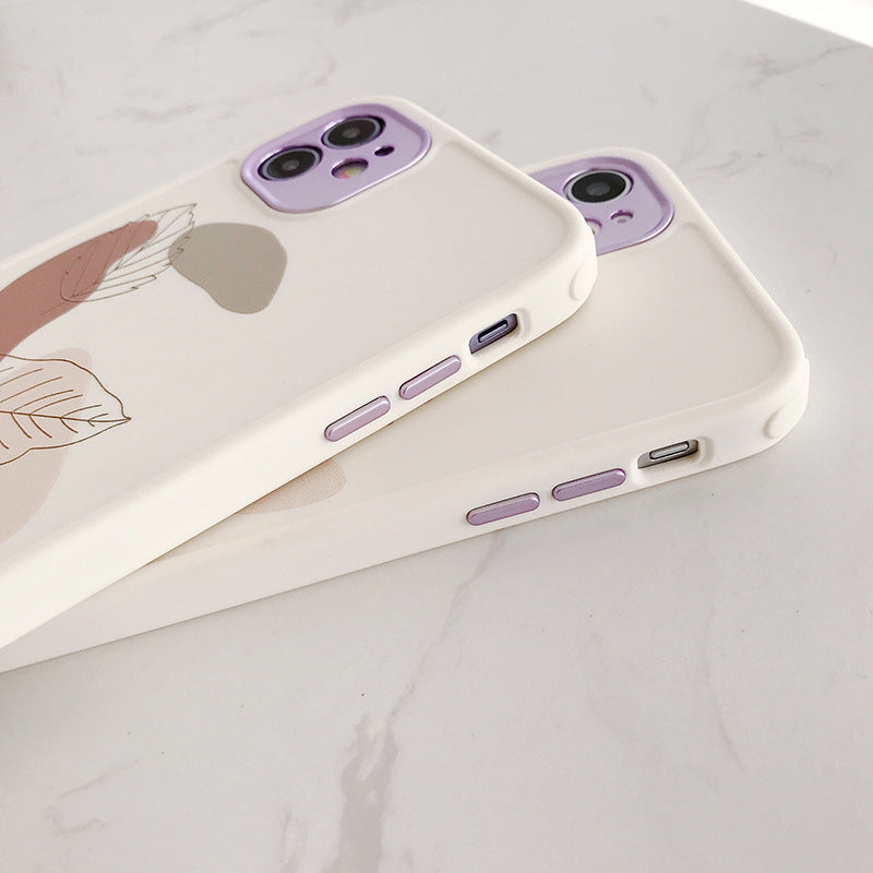 Compatible With , Compatible With , Vintage Leaf Flower Phone Case Shockproof Soft Back Cover - Small Enterprise