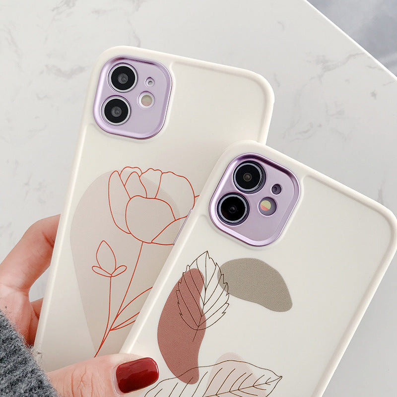 Compatible With , Compatible With  , Vintage Leaf Flower  Phone Case Shockproof Soft Back Cover - Small Enterprise