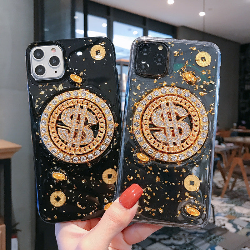 3D Diamond Dollar Turnplate Phone Case Luxury Designer - Small Enterprise