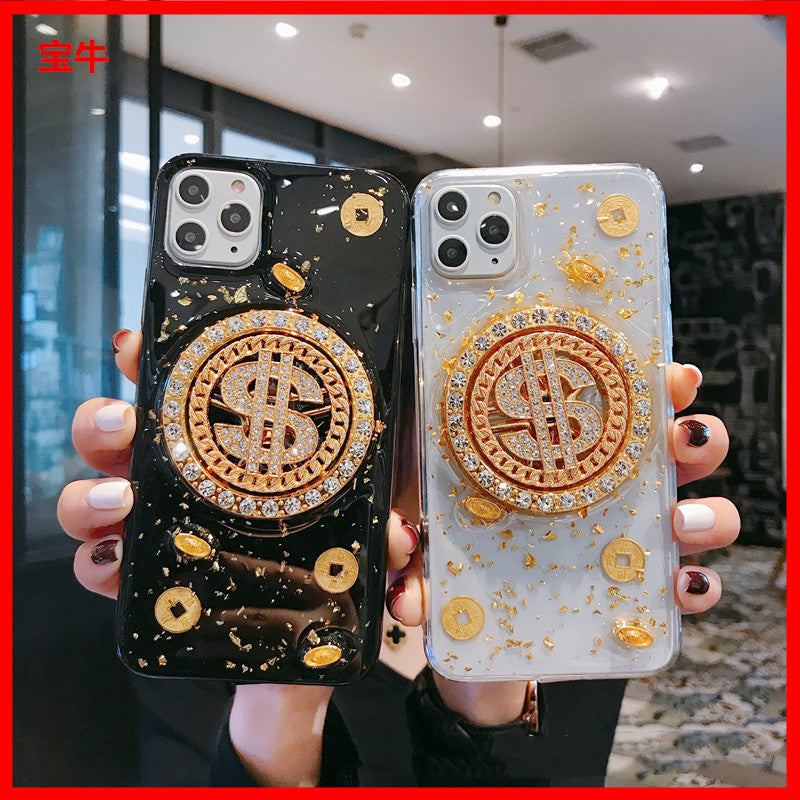 3D Diamond Dollar Turnplate Phone Case Luxury Designer - Small Enterprise