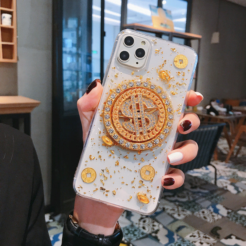 3D Diamond Dollar Turnplate Phone Case Luxury Designer - Small Enterprise
