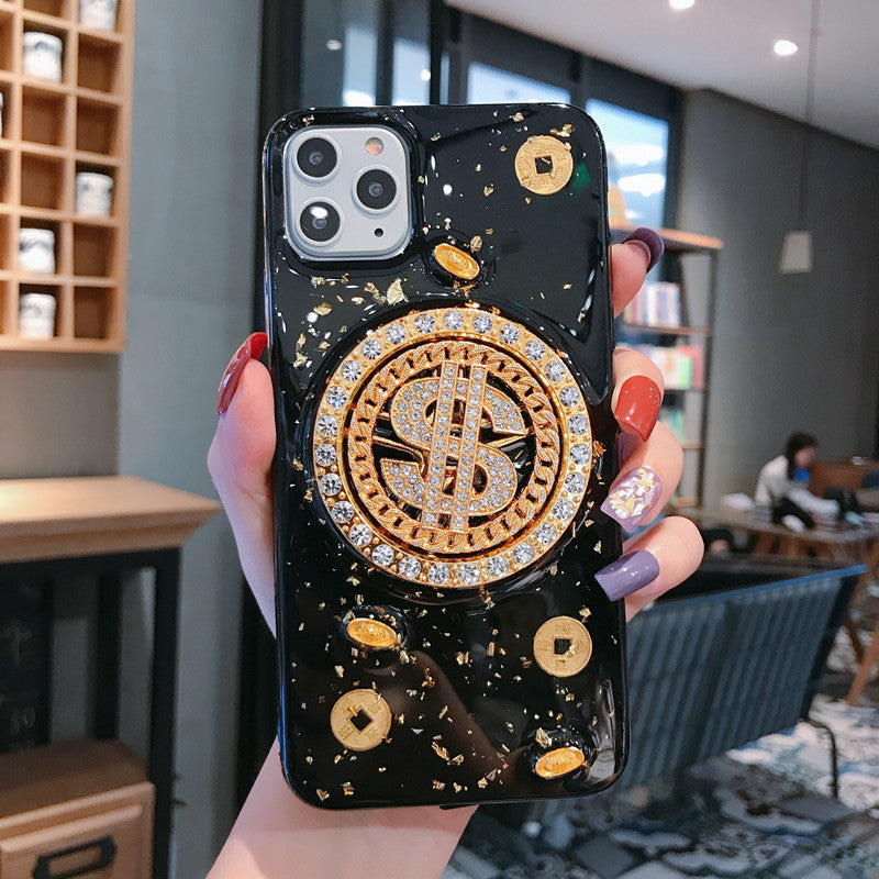 3D Diamond Dollar Turnplate Phone Case Luxury Designer - Small Enterprise