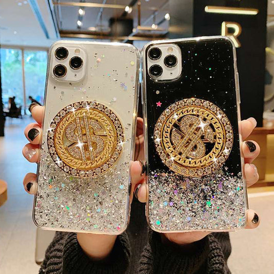 3D Diamond Dollar Turnplate Phone Case Luxury Designer - Small Enterprise