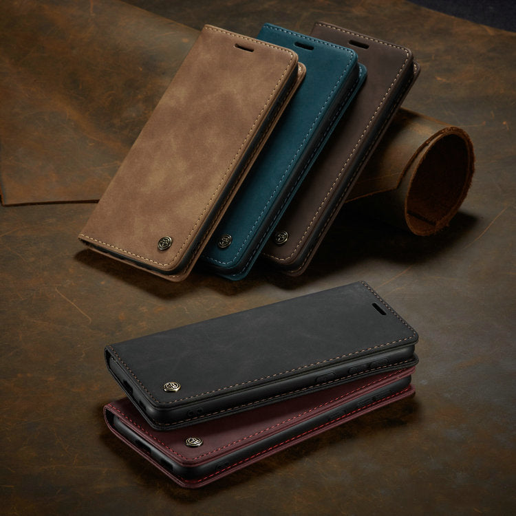 Flip Leather Case Anti-drop Magnetic Phone Case - Small Enterprise