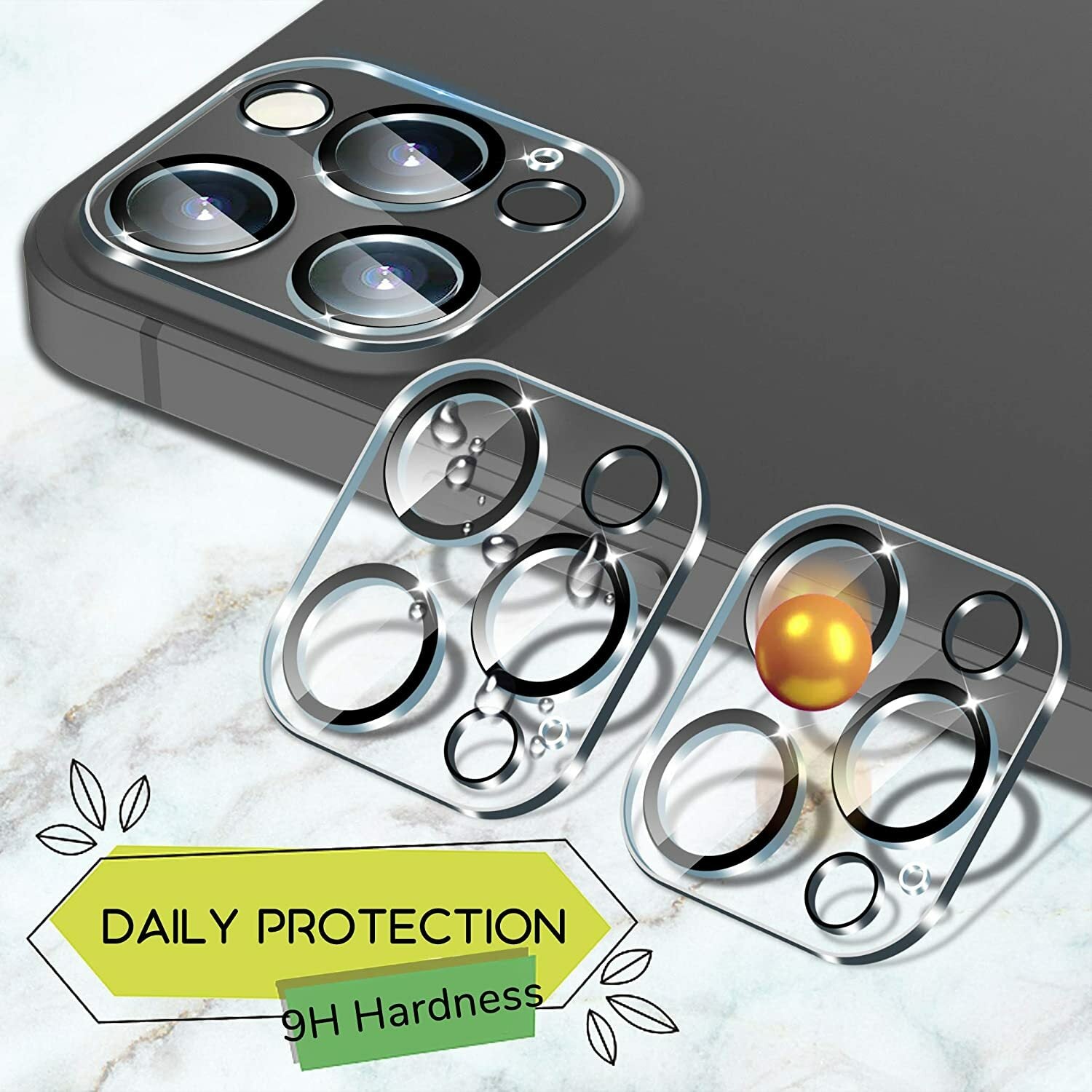 3X for Iphone 16 15 14 13 12 11 Pro Max Tempered Glass Camera Lens Protector