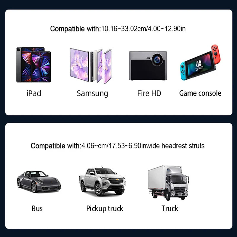 Car Mounts Holder Interior Seat Back Ipad Holder Phone Support for 4-12.9Inch Car Bracket Auto Cellphone Stand Accessor