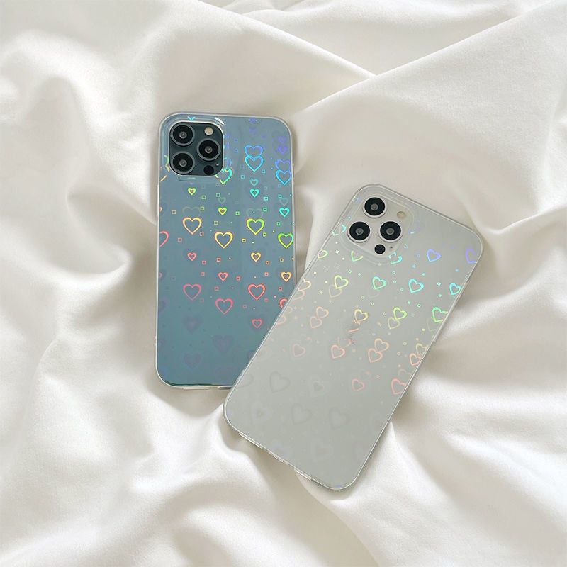 Laser Colorful Love For Double-sided Coated Silicone Phone Case - Small Enterprise