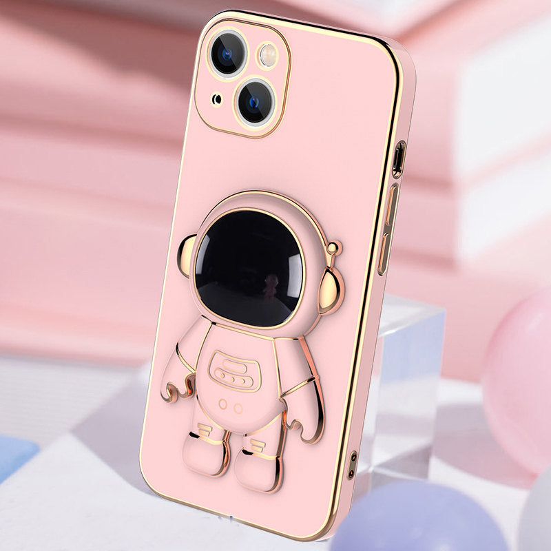 3D Astronaut Phone Case Anti-Drop Electroplating Bracket - Small Enterprise