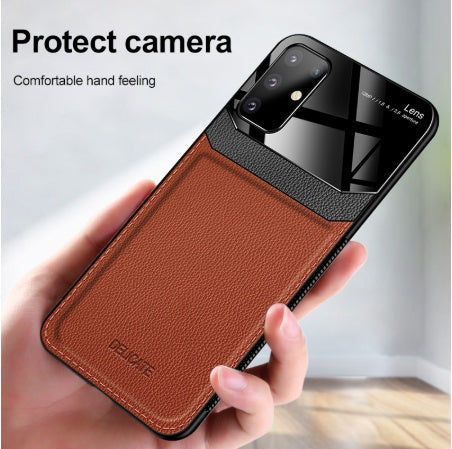 For Sam Sung S20 Case Leather Glass Shockproof Cover - Small Enterprise