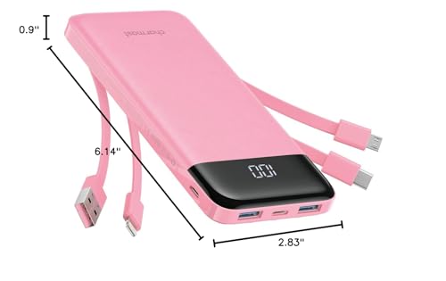 TravelMax 10K: Slim Power Bank w/ Built-in Cables - Small Enterprise
