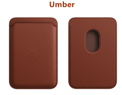 Magnetic Leather Card Holder Holder