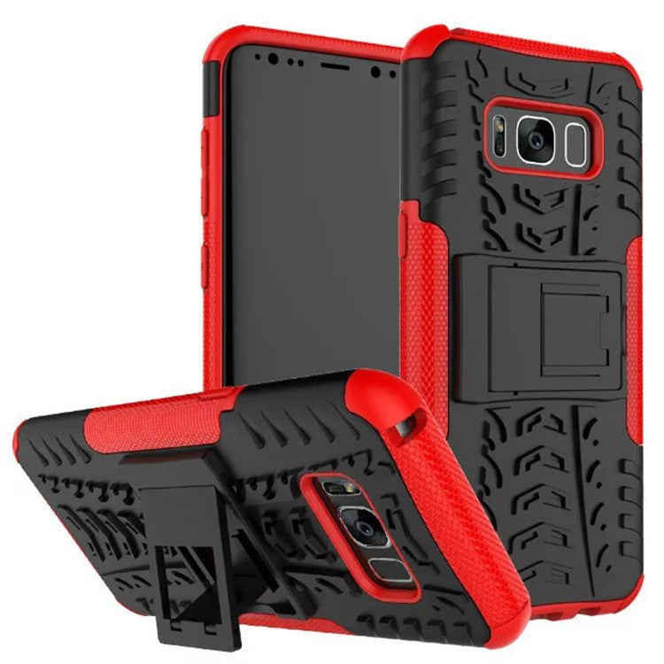 Samsung S8 plus Galaxy S8 mobile phone shell bracket colorful pattern in tire pattern inclusive fall proof sleeve - Small Enterprise