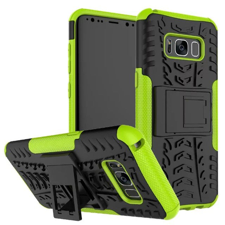 Samsung S8 plus Galaxy S8 mobile phone shell bracket colorful pattern in tire pattern inclusive fall proof sleeve - Small Enterprise
