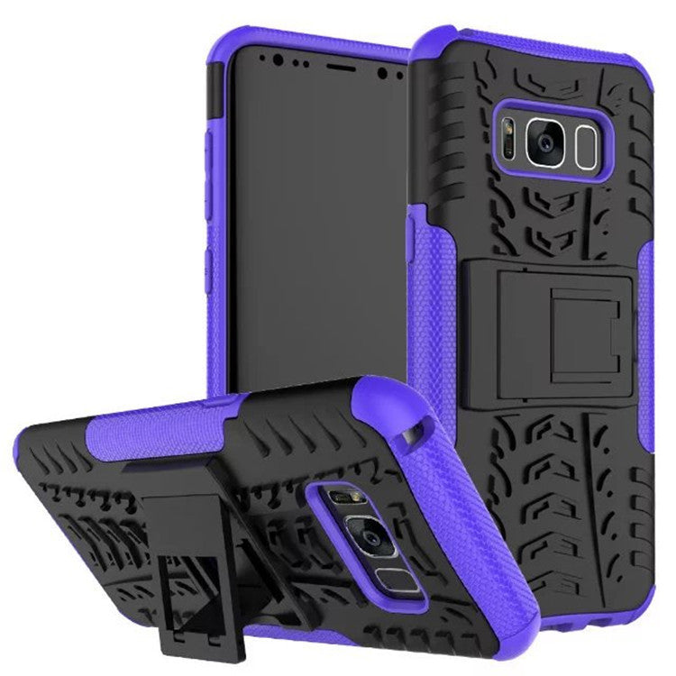 Samsung S8 plus Galaxy S8 mobile phone shell bracket colorful pattern in tire pattern inclusive fall proof sleeve - Small Enterprise