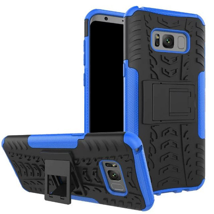 Samsung S8 plus Galaxy S8 mobile phone shell bracket colorful pattern in tire pattern inclusive fall proof sleeve - Small Enterprise