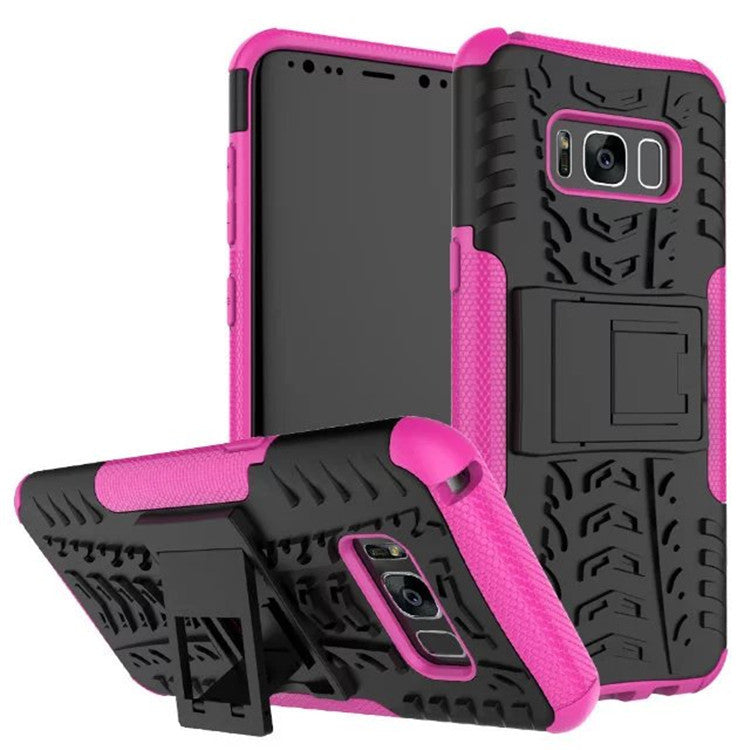 Samsung S8 plus Galaxy S8 mobile phone shell bracket colorful pattern in tire pattern inclusive fall proof sleeve - Small Enterprise