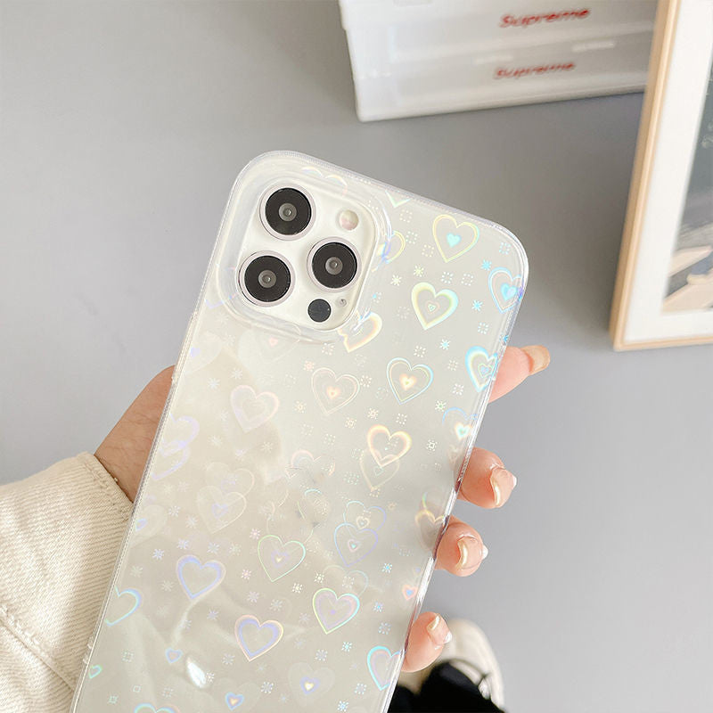 Laser Colorful Love For Double-sided Coated Silicone Phone Case - Small Enterprise