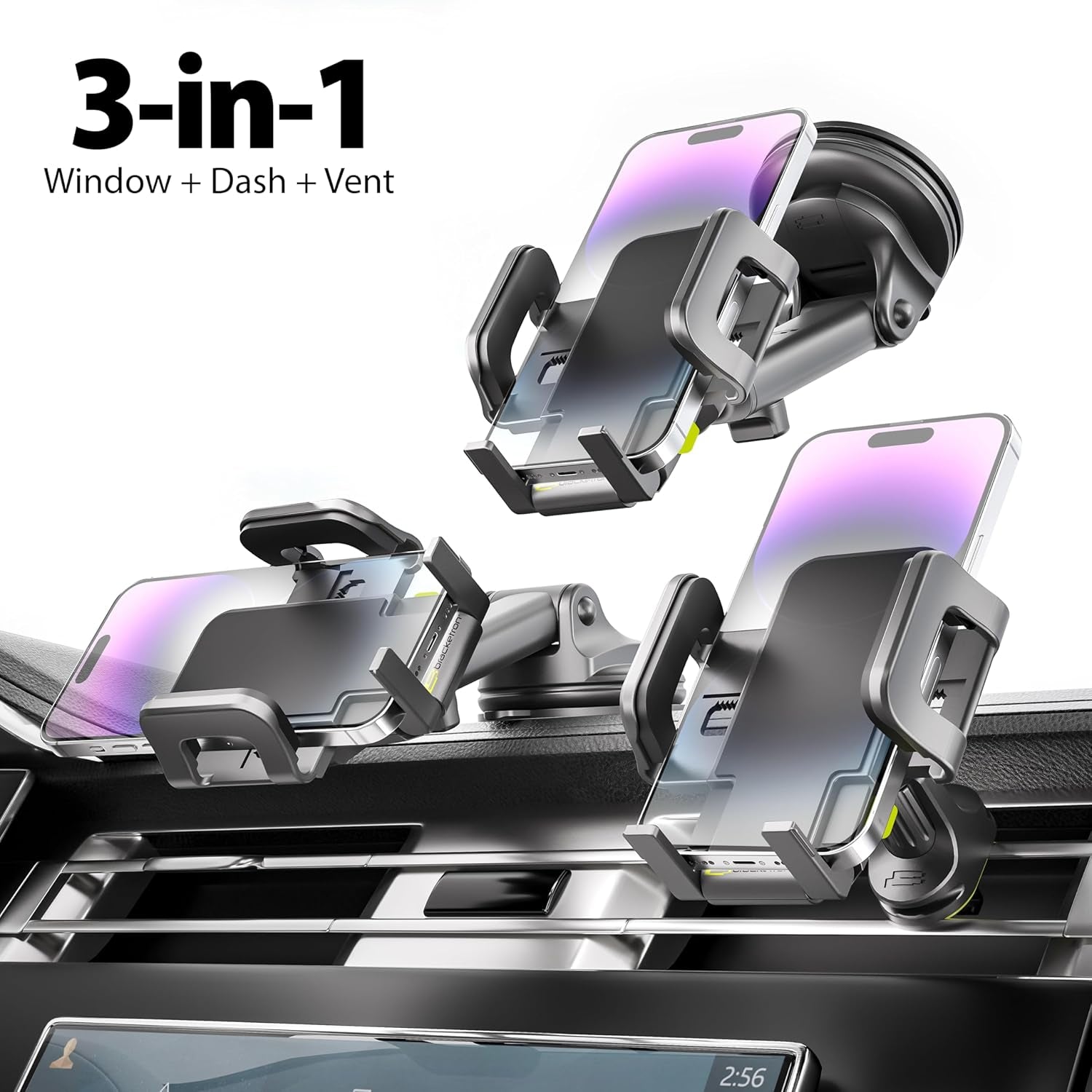 Tripgrip Series Cell Phone Mount Phone Holder for Car Dashboard Windshield Vent Expandable