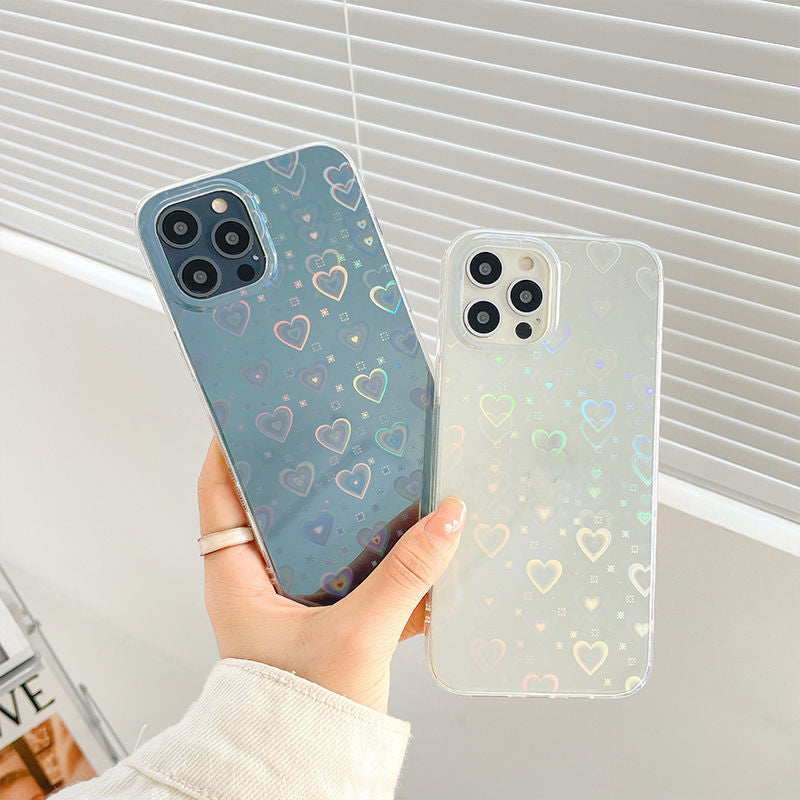 Laser Colorful Love For Double-sided Coated Silicone Phone Case - Small Enterprise