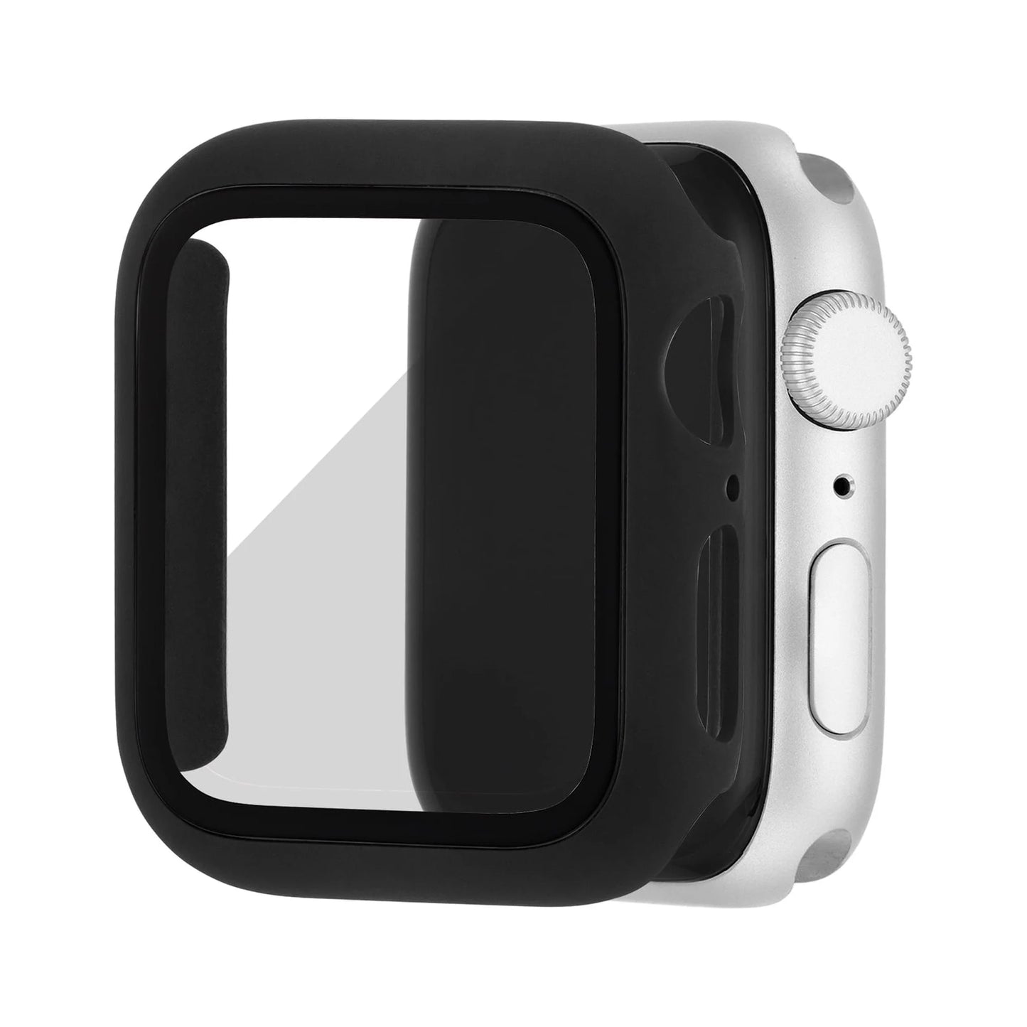 Full Protection Black Bumper with Glass Screen Protection for 42Mm Apple Watch®
