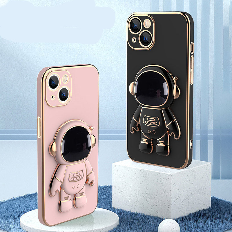 3D Astronaut Phone Case Anti-Drop Electroplating Bracket - Small Enterprise