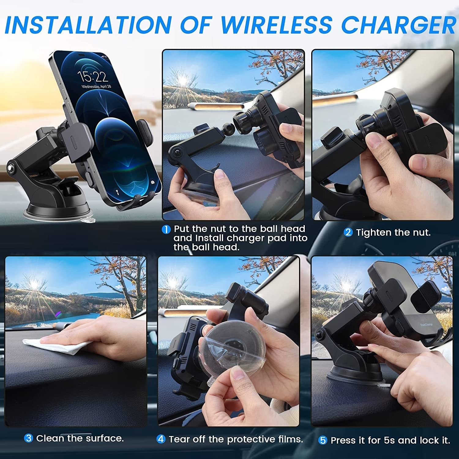 Wireless Car Charger 15W - Smallenterprised