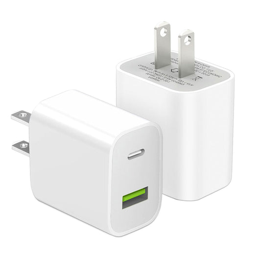 Dual 20W USB-C Fast Charger Cube - 2 Pack - Small Enterprise