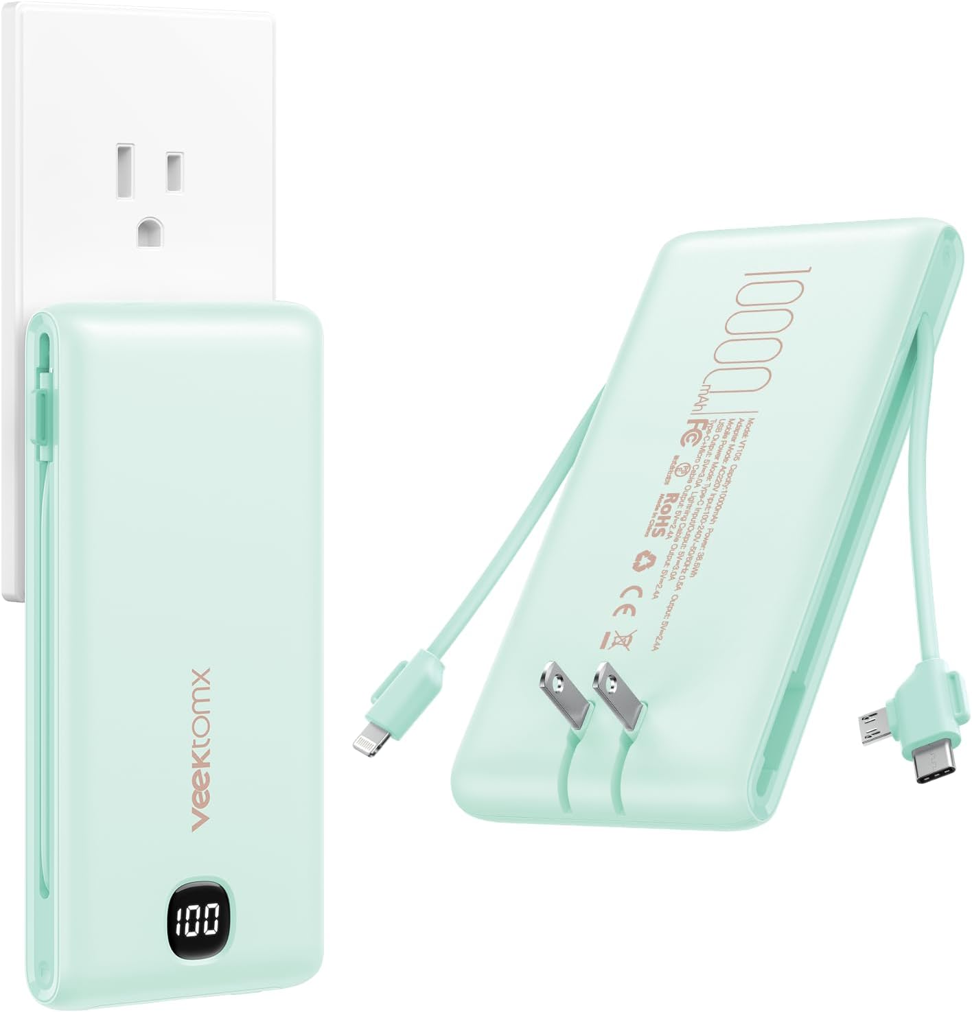 VEEKTOMX SlimCharge 10K: Ultimate Travel Power Bank - Small Enterprise