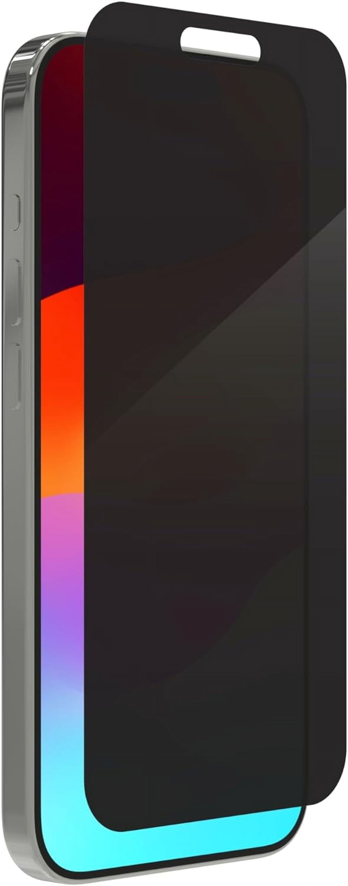 ZAGG  Glass Elite Privacy Iphone 15 Pro Screen Protector - 5X Stronger with Reinforced Edges 2-Way Privacy Filter Scratch & Smudge-Resistant Surface Easy to Install