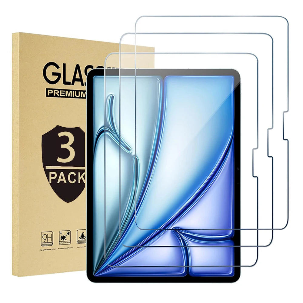 Glass for Ipad Pro 11 13 2024 M4 Glass Screen Protector for Ipad Air 13 2024 Air 6 11 2024 M2 Tempered Glass HD Film