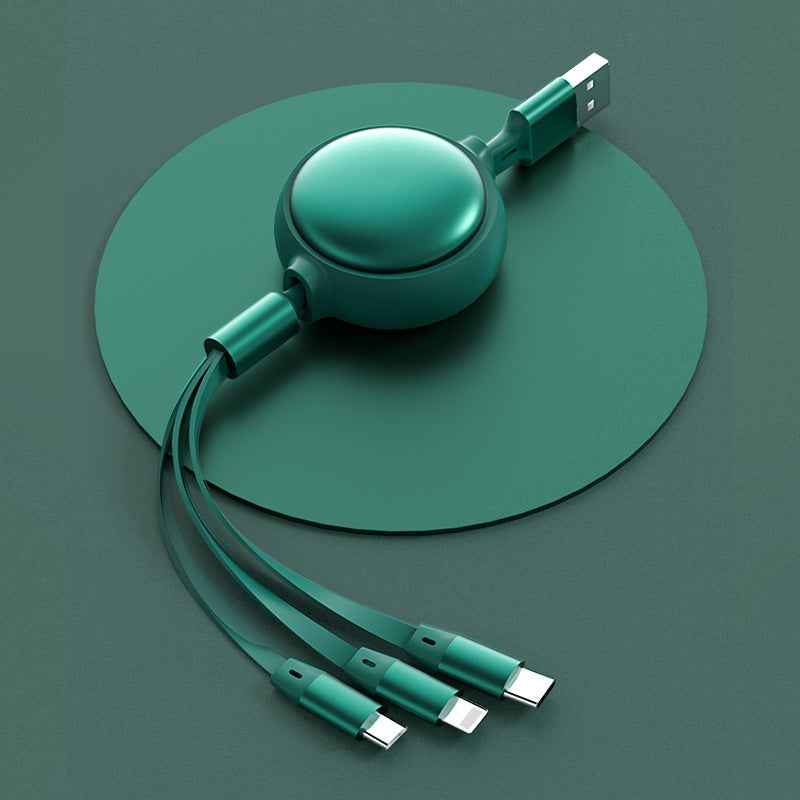 3 in 1 Retractable USB C/Micro USB Charging Cable