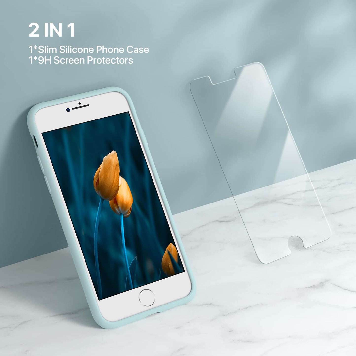 Miracase Capri Blue Slim Shockproof iPhone Case