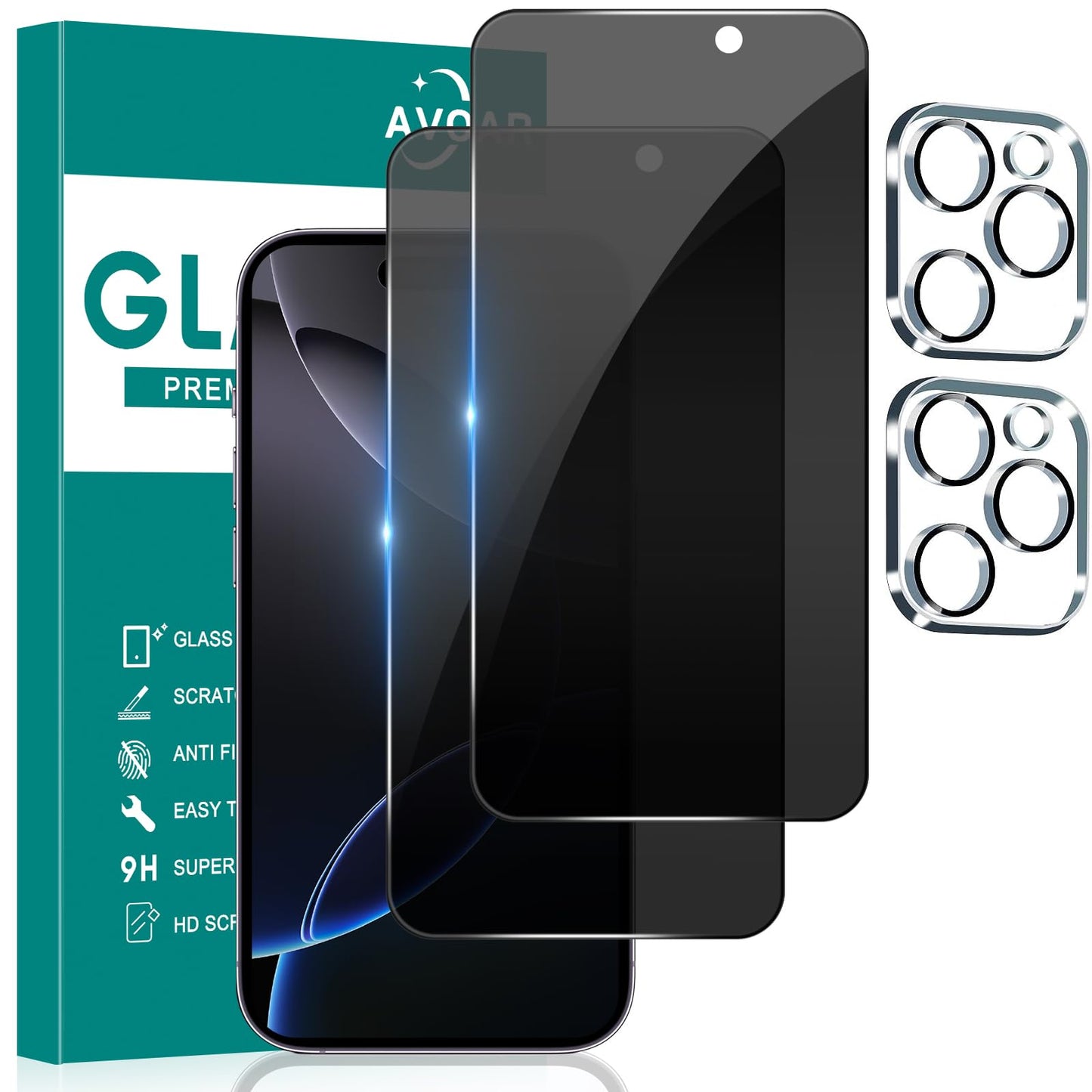 iGuard 2-Pack Privacy Screen Protector for iPhone 14/13 - Small Enterprise