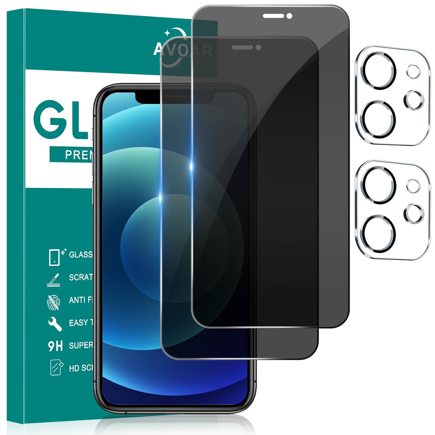 iGuard 2-Pack Privacy Screen Protector for iPhone 14/13 - Small Enterprise