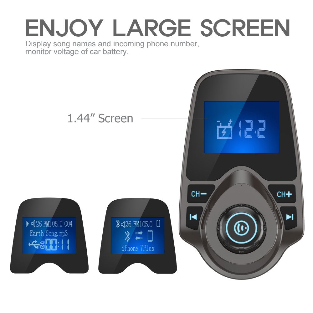 Nulaxy FlexiConnect: 2024 Bluetooth FM Car Adapter