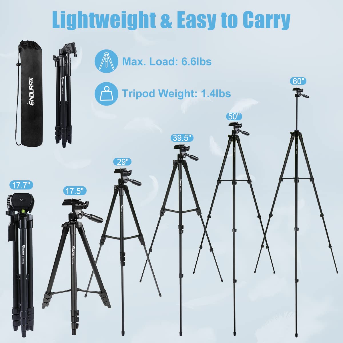 Endurax Pro 60 Tripod for DSLR & Mobile Devices - Small Enterprise