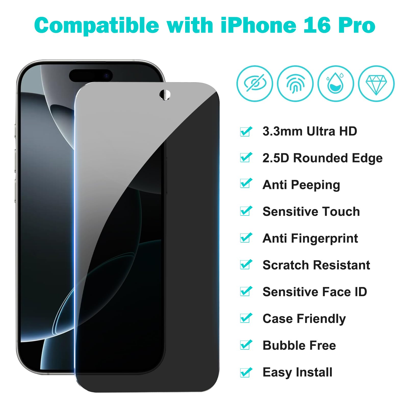 SecuLens 3+3 iPhone 16 Screen Protector - Small Enterprise