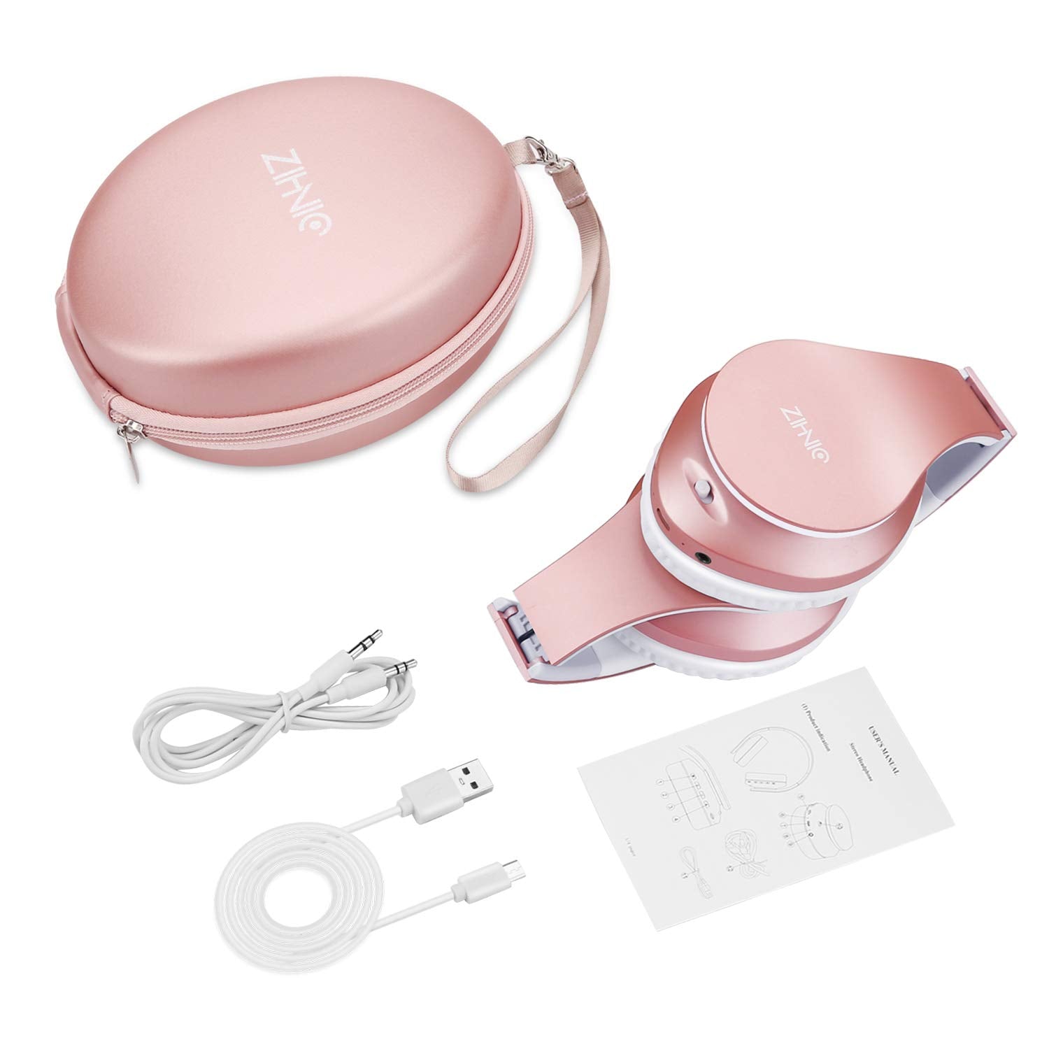 ZIHNIC RoseGold Bluetooth Over-Ear Headphones - Small Enterprise