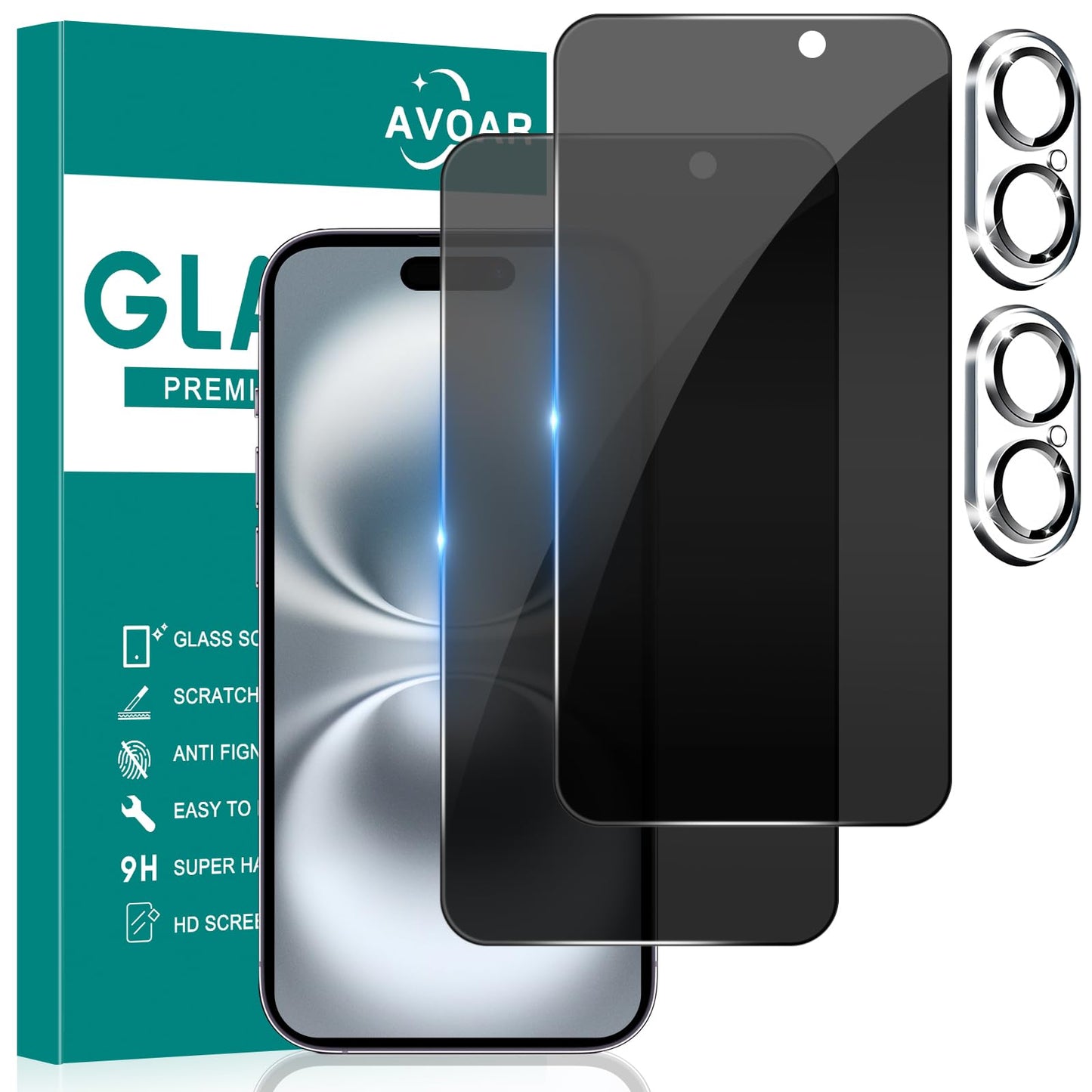 iGuard 2-Pack Privacy Screen Protector for iPhone 14/13 - Small Enterprise