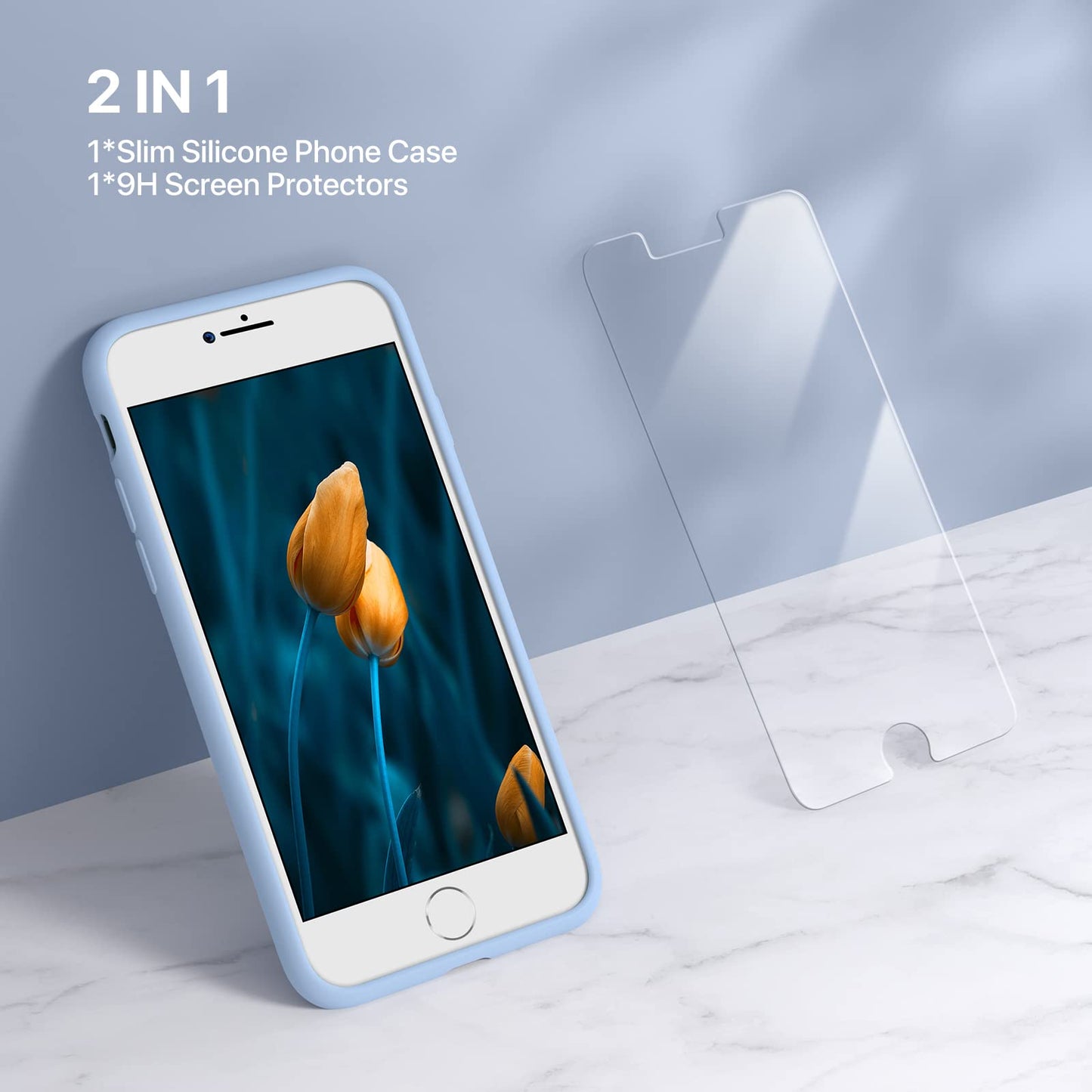 Miracase Capri Blue Slim Shockproof iPhone Case