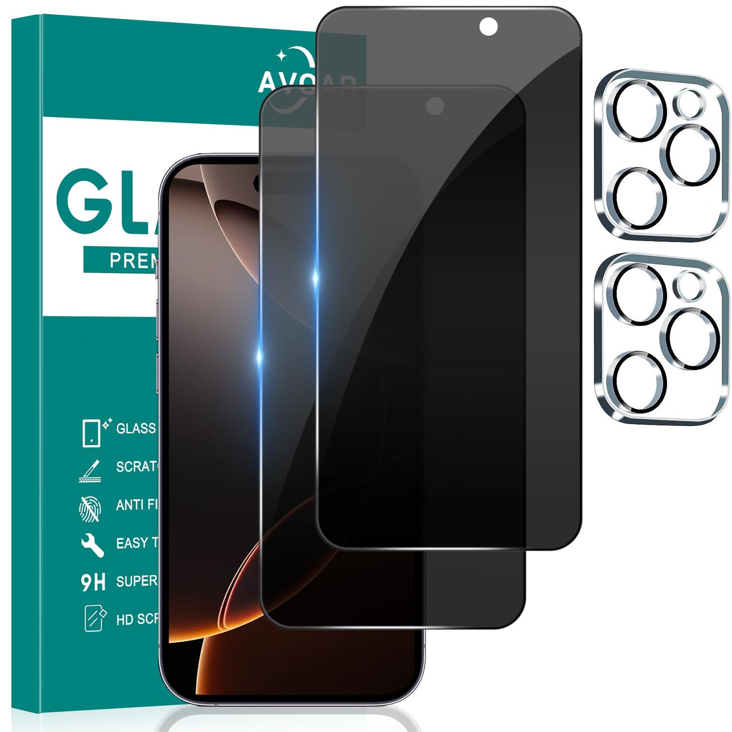 iGuard 2-Pack Privacy Screen Protector for iPhone 14/13 - Small Enterprise