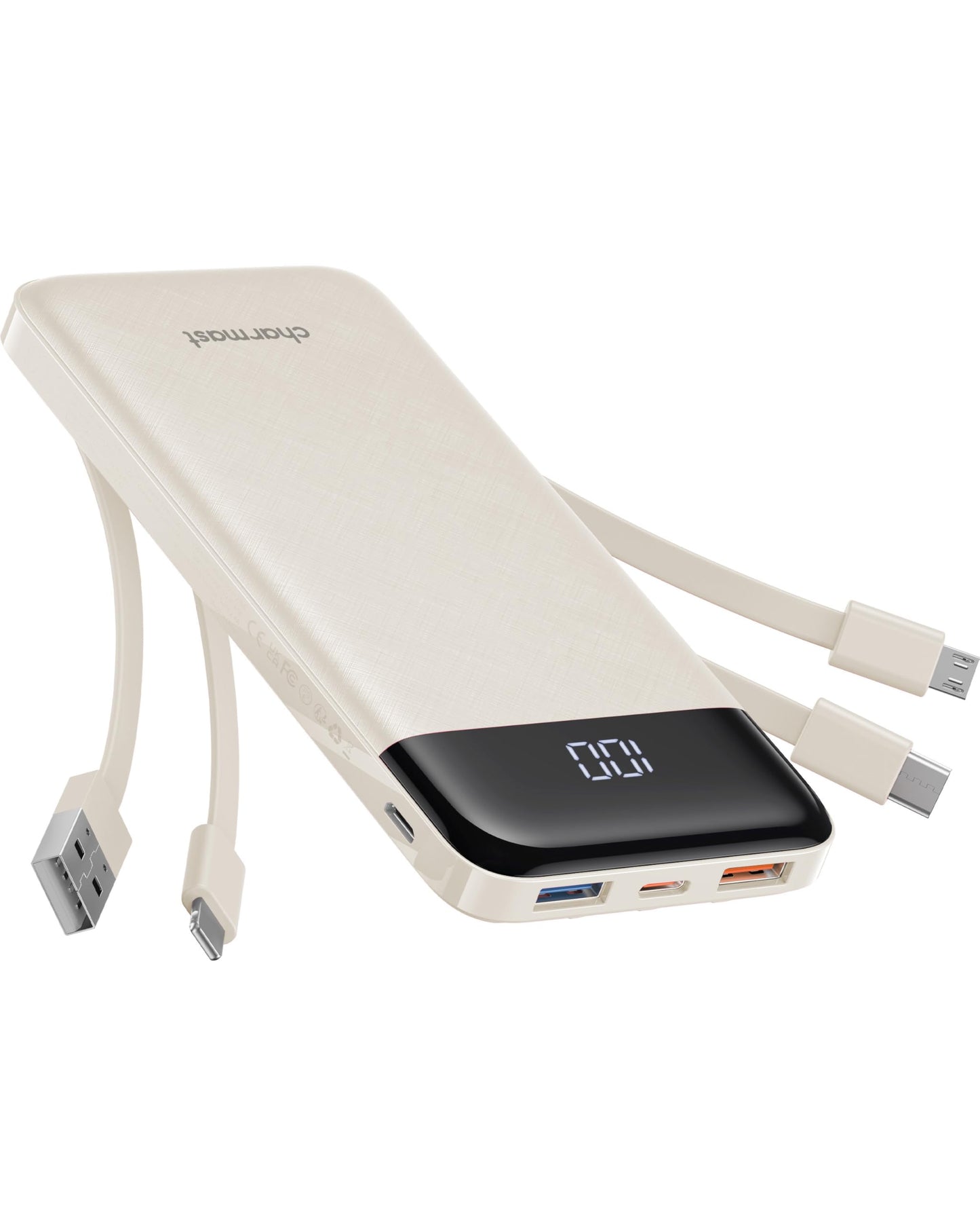 TravelMax 10K: Slim Power Bank w/ Built-in Cables - Small Enterprise